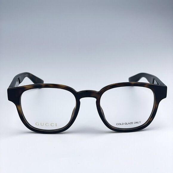 NEW Gucci GG1343O 002 Dark Havana Oval Unisex Eyeglasses